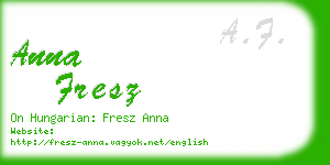 anna fresz business card